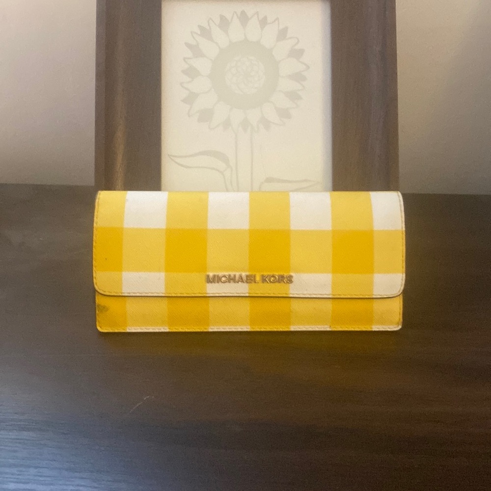 Michael Kors Slim Wallet - Yellow Gingham
